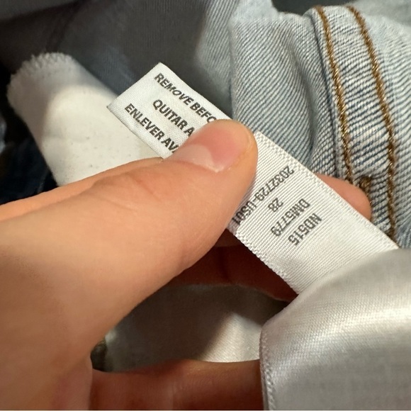 Madewell perfect vintage straight jeans knee rip Danby wash - Picture 6 of 8